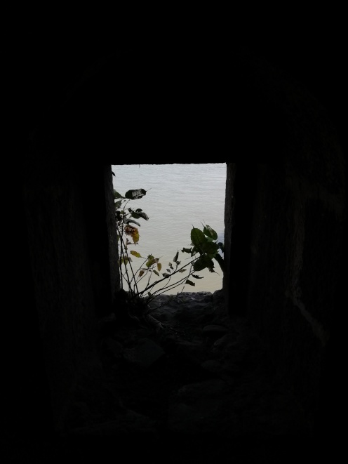 One of the openings (used for combat)in the roof of the Janjira Fort